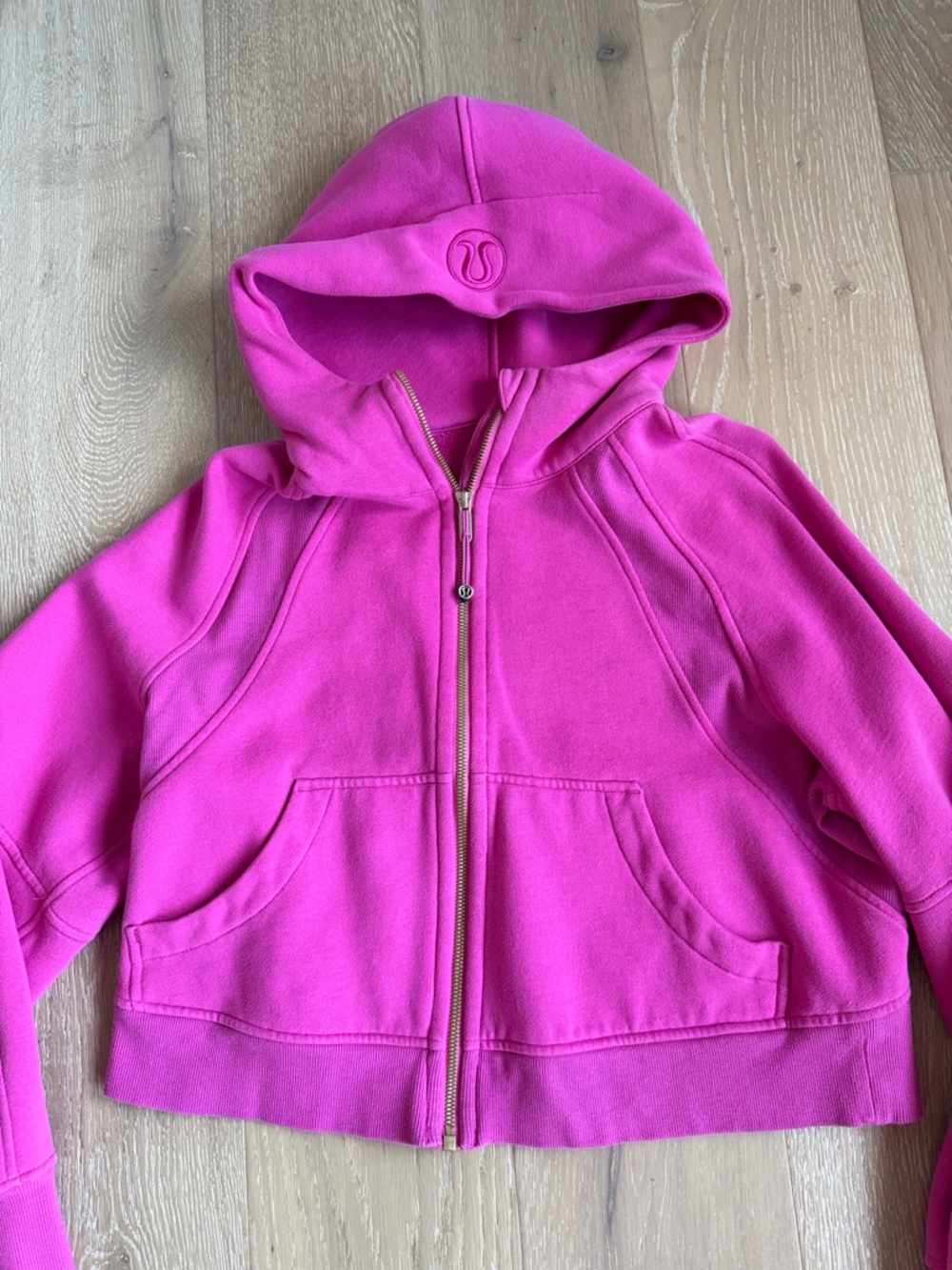lululemon athletica Bright Pink Girls Scuba Zip-Up Sweatshirt